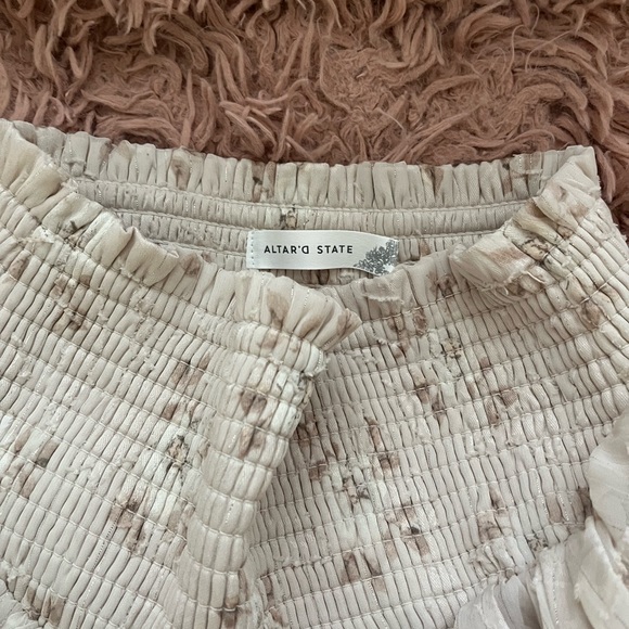 Floral Cream Skirt - Picture 3 of 3